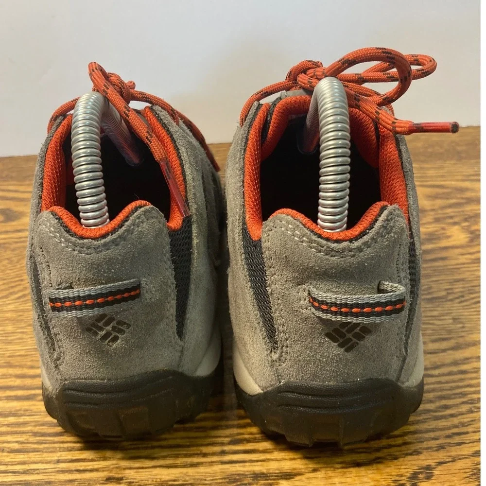Columbia Redmond Waterproof Techlite Hiking Shoes Gray  Orange Youth 6 EU 38